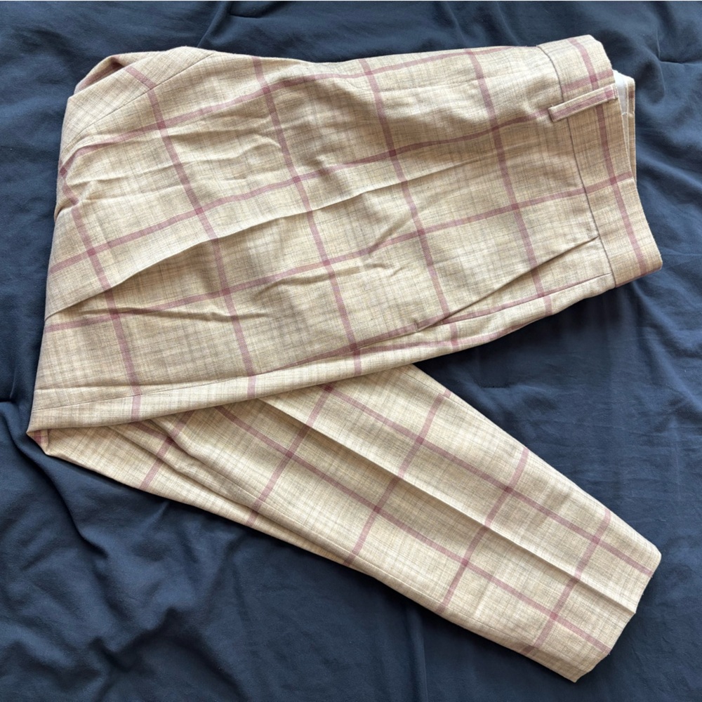 Topman Tan and Pink Dress Pants